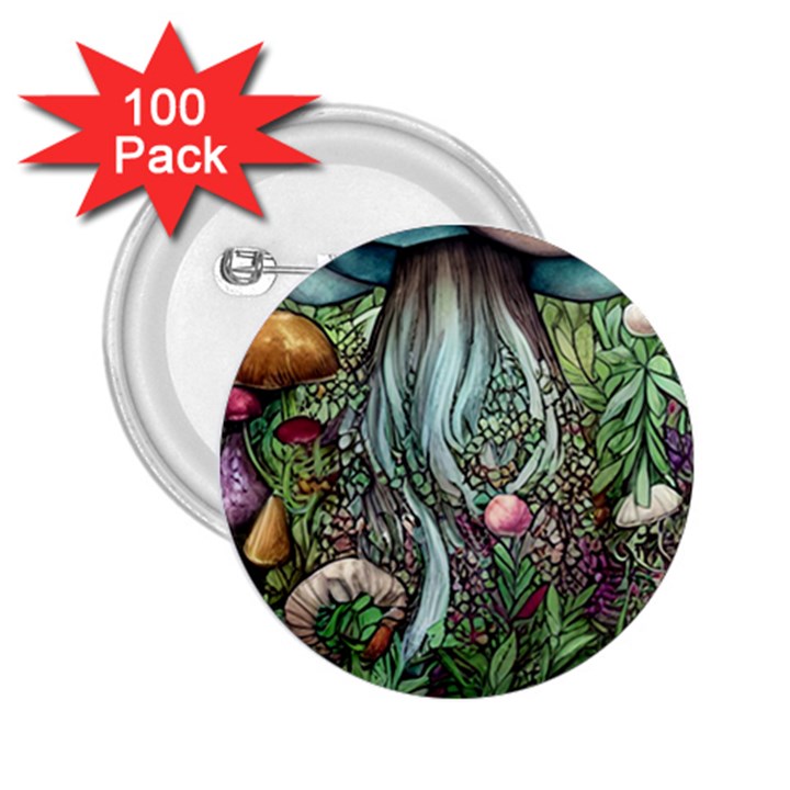 Craft Mushroom 2.25  Buttons (100 pack) 