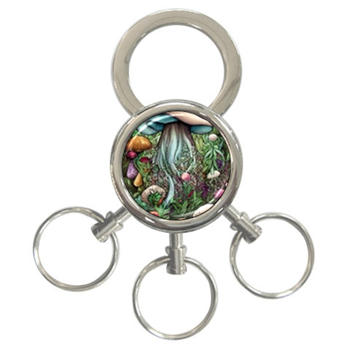 Craft Mushroom 3-Ring Key Chain