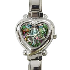 Craft Mushroom Heart Italian Charm Watch by GardenOfOphir