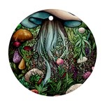 Craft Mushroom Round Ornament (Two Sides) Back
