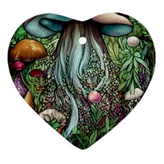 Craft Mushroom Heart Ornament (two Sides)