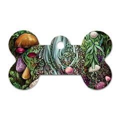 Craft Mushroom Dog Tag Bone (one Side)