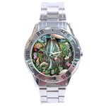 Craft Mushroom Stainless Steel Analogue Watch Front