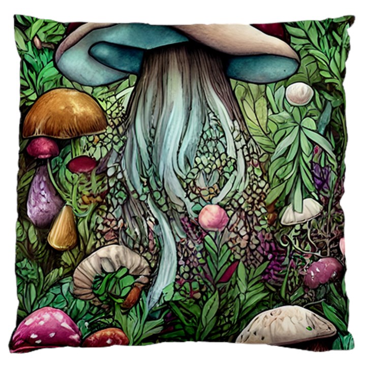 Craft Mushroom Large Cushion Case (One Side)