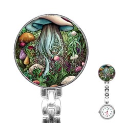 Craft Mushroom Stainless Steel Nurses Watch by GardenOfOphir