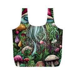 Craft Mushroom Full Print Recycle Bag (m) by GardenOfOphir