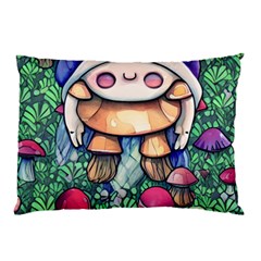 Foraging Natural Fairy Mushroom Craft Pillow Case (two Sides) by GardenOfOphir