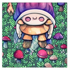 Foraging Natural Fairy Mushroom Craft Square Satin Scarf (36  X 36 ) by GardenOfOphir
