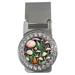 Flowery Garden Nature Woodsy Mushroom Money Clips (cz)  by GardenOfOphir