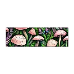 Flowery Garden Nature Woodsy Mushroom Sticker (bumper) by GardenOfOphir