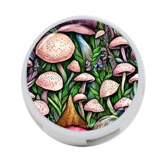 Flowery Garden Nature Woodsy Mushroom 4-port Usb Hub (one Side) by GardenOfOphir