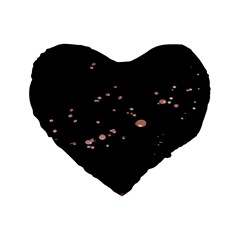 Abstract Rose Gold Glitter Background Standard 16  Premium Flano Heart Shape Cushions by artworkshop