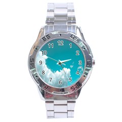 Clouds Hd Wallpaper Stainless Steel Analogue Watch