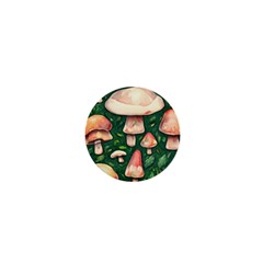 Fantasy Farmcore Farm Mushroom 1  Mini Buttons by GardenOfOphir