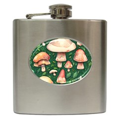 Fantasy Farmcore Farm Mushroom Hip Flask (6 Oz) by GardenOfOphir