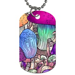 Forest Mushroom Dog Tag (one Side) by GardenOfOphir