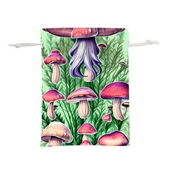 Natural Mushrooms Lightweight Drawstring Pouch (m) by GardenOfOphir