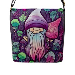 Fairy Mushrooms Flap Closure Messenger Bag (l) by GardenOfOphir