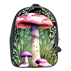 Mushroom Foraging In The Woods School Bag (xl) by GardenOfOphir