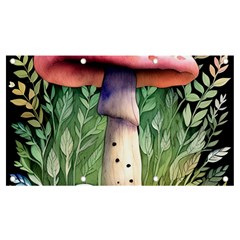 Mushroom Foraging In The Woods Banner And Sign 7  X 4  by GardenOfOphir