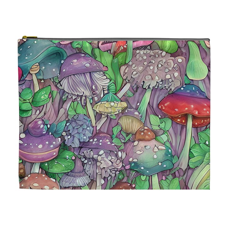 Vintage Mushroom Garden Cosmetic Bag (XL)