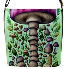 Forest Mushrooms Flap Closure Messenger Bag (s) by GardenOfOphir