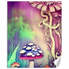 Tiny Forest Mushroom Fairy Canvas 16  X 20  by GardenOfOphir