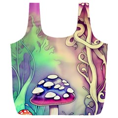 Tiny Forest Mushroom Fairy Full Print Recycle Bag (xxl) by GardenOfOphir