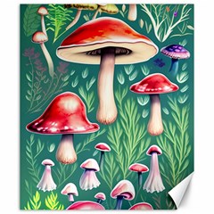 Forest Mushroom Fairy Garden Canvas 20  X 24  by GardenOfOphir