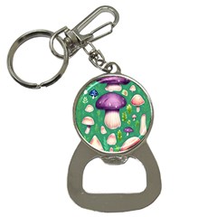 Forest Mushroom Garden Path Bottle Opener Key Chain by GardenOfOphir