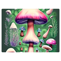 Secret Forest Mushroom Fairy Premium Plush Fleece Blanket (extra Small) by GardenOfOphir