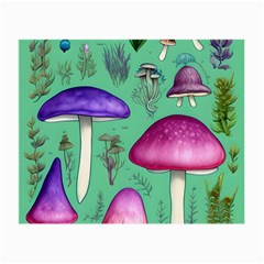 Foraging In The Mushroom Forest Small Glasses Cloth by GardenOfOphir