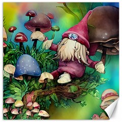 Vintage Flowery Mushroom Canvas 12  X 12  by GardenOfOphir