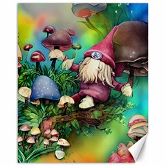 Vintage Flowery Mushroom Canvas 16  X 20  by GardenOfOphir