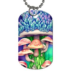 Woodsy Mushroom Forest Nature Dog Tag (one Side) by GardenOfOphir