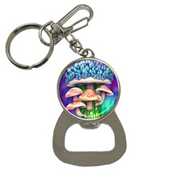 Woodsy Mushroom Forest Nature Bottle Opener Key Chain by GardenOfOphir