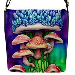 Woodsy Mushroom Forest Nature Flap Closure Messenger Bag (s) by GardenOfOphir