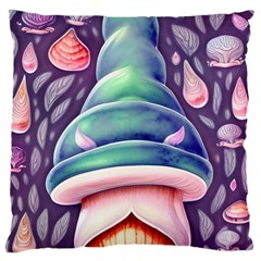 Mushroom Core Large Cushion Case (one Side) by GardenOfOphir