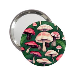 Foraging In The Mushroom Zone 2 25  Handbag Mirrors by GardenOfOphir