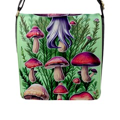 Mushroom Flap Closure Messenger Bag (l) by GardenOfOphir