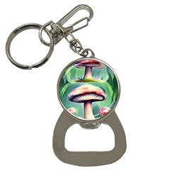 Vintage Mushroom Bottle Opener Key Chain by GardenOfOphir