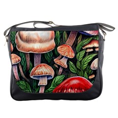 Rustic Mushroom Messenger Bag by GardenOfOphir