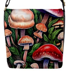 Rustic Mushroom Flap Closure Messenger Bag (s) by GardenOfOphir