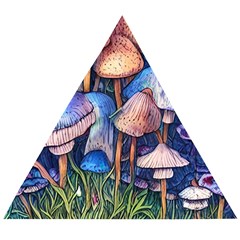 Retro Mushroom Wooden Puzzle Triangle