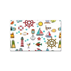 Marine Nautical Seamless Pattern Art Sticker Rectangular (10 Pack)