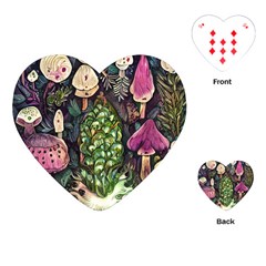 Forest Fairycore Foraging Playing Cards Single Design (heart) by GardenOfOphir