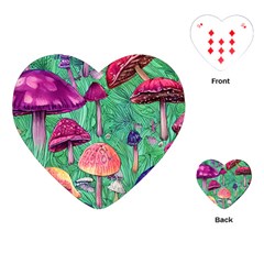Vintage Flowery Foraging Garden Playing Cards Single Design (heart) by GardenOfOphir