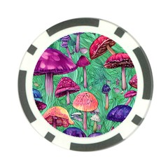 Vintage Flowery Foraging Garden Poker Chip Card Guard (10 Pack) by GardenOfOphir