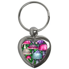 Fantasy Foraging Garden Key Chain (heart) by GardenOfOphir