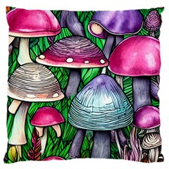 Fantasy Foraging Garden Standard Premium Plush Fleece Cushion Case (one Side) by GardenOfOphir